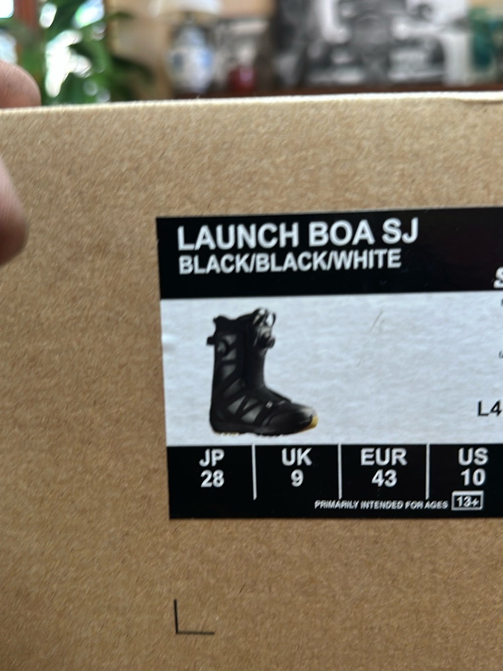 Salomon Launch Boa SJ Snowboard Boots Black/White - Picture 3 of 3